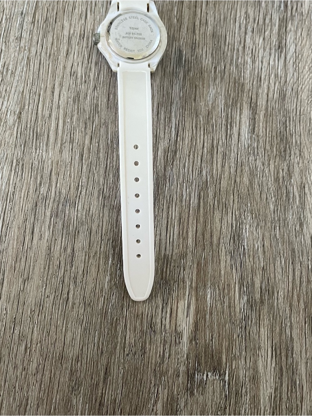Women’s White Sport Watch Stainless Steel Case Pink & Silver Accents - Picture 8 of 8